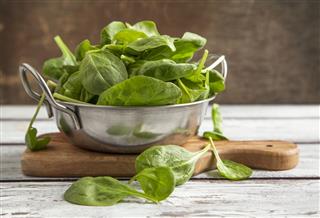 Fresh Spinach In Bowl