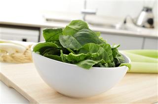 Raw Spinach Leaves