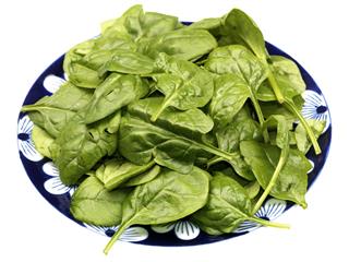 Plate Of Spinach Leaves