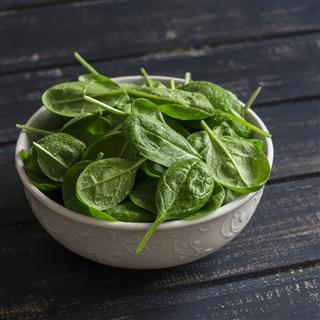 Fresh Spinach In Bowl