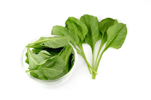 Spinach Leaves In Glass Bowl