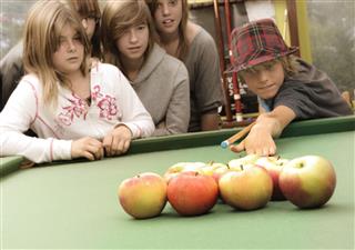 Teenagers Playing Pool