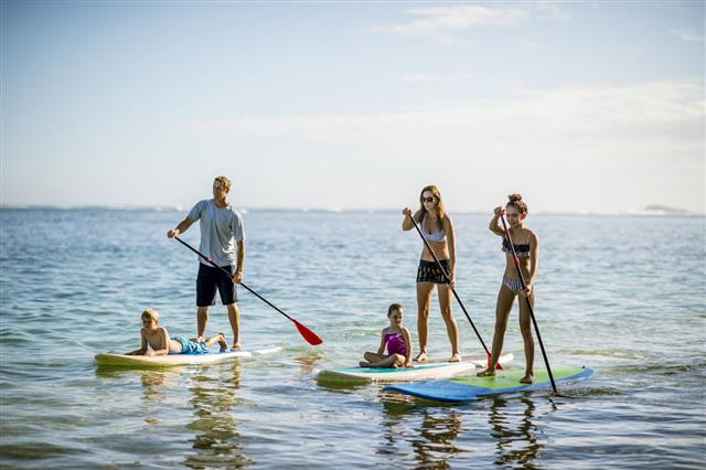 Stand Up Paddle Boarding Family