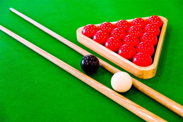 Snooker Table And Balls