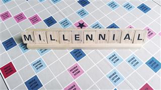 Millennial Word Spelled With Scrabble Tile Letters