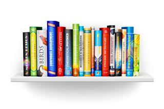 Bookshelf With Color Hardcover Books