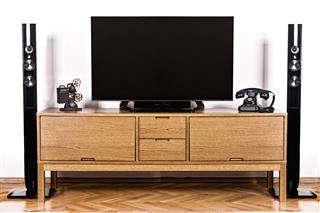 Television And Telephone With Home Theater