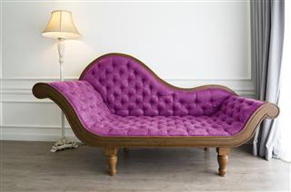 Pink Sofa With Luxurious Look