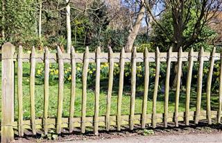 Fence With Wooden Pickets