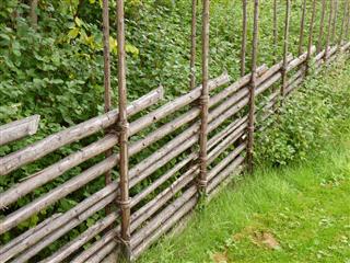 Traditional Swedish Wooden Fence