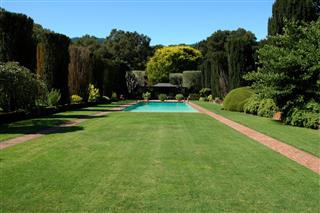 Swimming Pool In Formal Garden