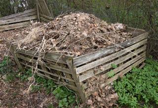 Compost heap in container