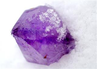 Amethyst In The Snow