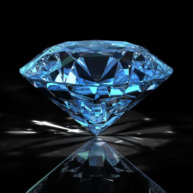Large Diamond Jewel With Reflections
