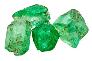 Four Emerald Crystals