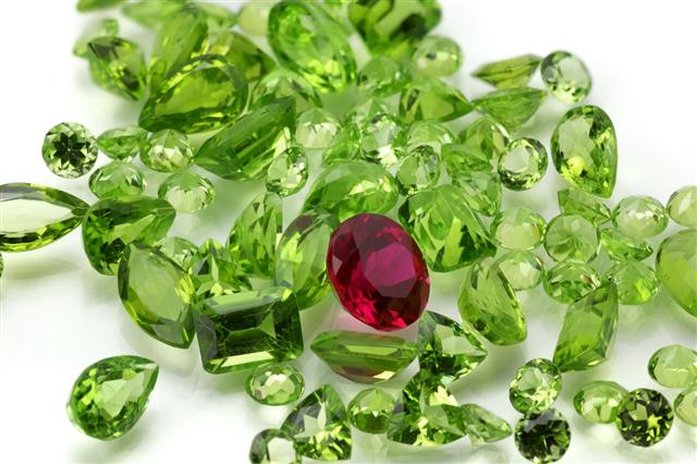Ruby In A Pile Of Peridot