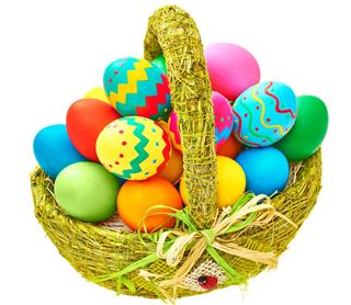 Painted Easter Eggs gift basket