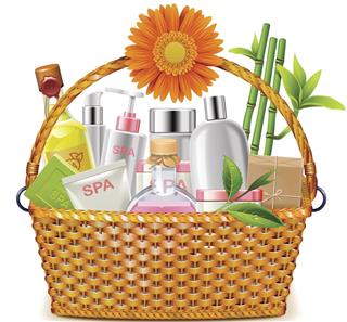 Basket with SPA Cosmetics