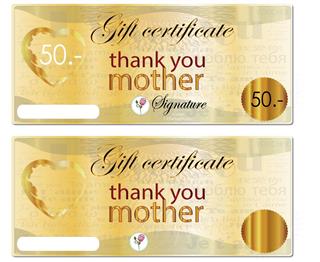 gift certificate for mother