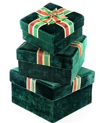 Green gift boxes