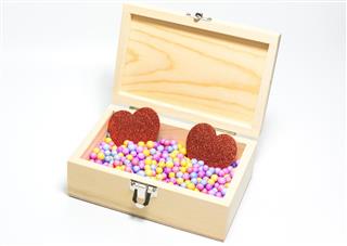 Red heart in box