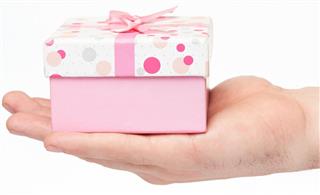 pink colorful gift box