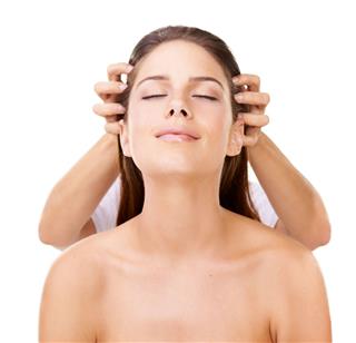 Woman Enjoying Head Massage