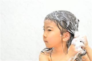 Japanese Girl Washing Her Hair