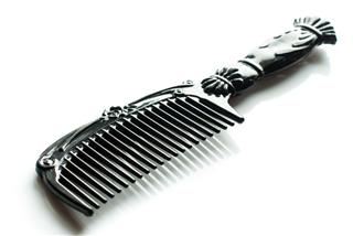 Black Comb Isolated On White Background