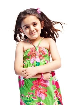 Cheerful Little Indian Girl