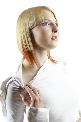 Woman With Modern Hairstyle