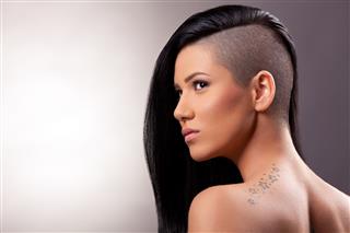 Girl With A Mohawk Hairstyle