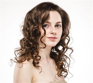 Woman With Curly Hair