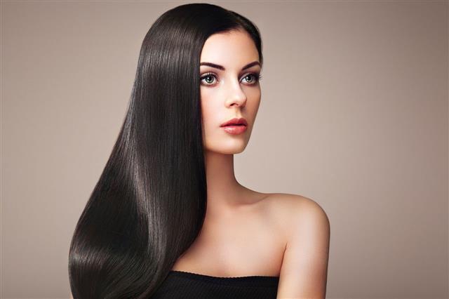 Woman With Long Smooth Hair