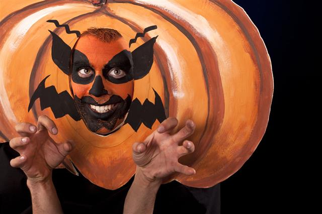 Scary Halloween Pumpkin Man
