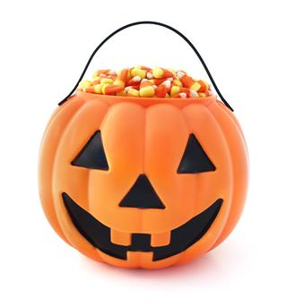 Plastic Jack O Lantern Full Of Halloween Candy