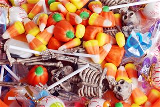Assorted Halloween Candy And Toys