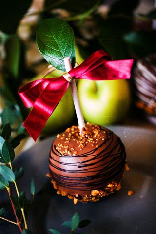Apple Dipped In Chocolate