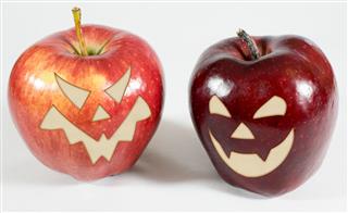 Halloween Apples With Faces