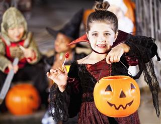 Little Girl In Halloween Costume