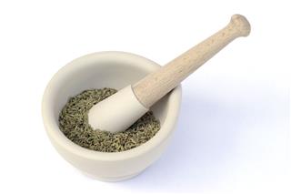Fennel In Mortar With Pestle