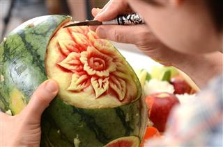 Watermelon Carving Food Thailand