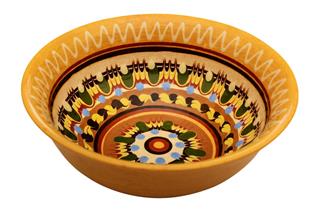 Colored Pottery Painted Ceramic Plate
