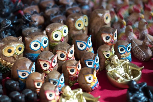 Handcraft Wooden Owl Decoration