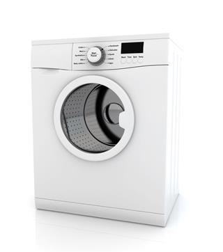 Modern White Washing Machine Appliance