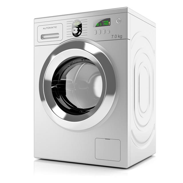 Modern Silver Washing Machine