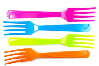 Vibrant Multicolored Forks