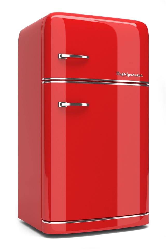 Red Retro Refrigerator