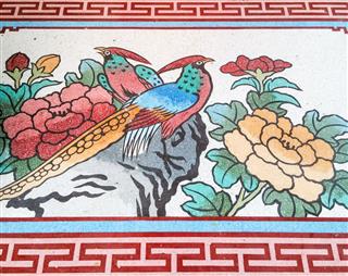 Peacock Painting In Traditional Chinese Style