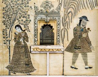 Romantic Wall Painting In City Palace